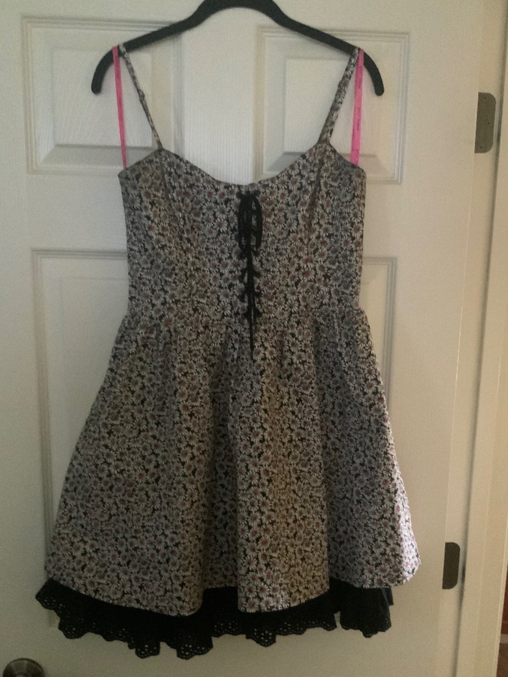 Y2KVintage Betsey Johnson Corset Dress in Size 8, Black Floral,Punk, Whimsigoth